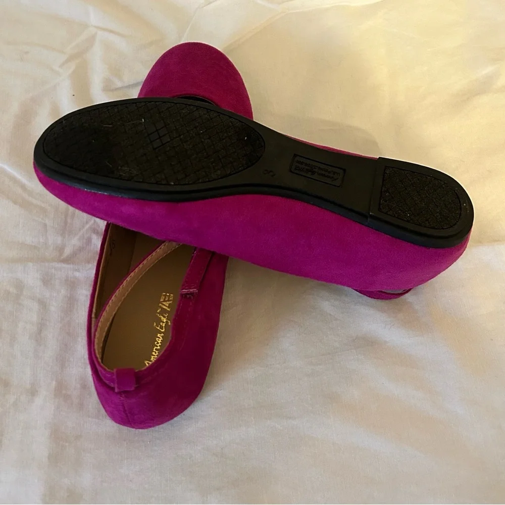 American Eagle Girls’ Ballerina-Style Flats With Ankle Strap Size 3-NWOT